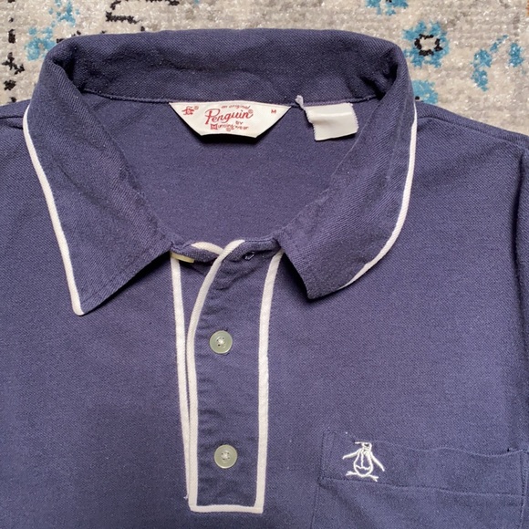 🐧 Original penguin blue & white polo short sleeve - Picture 2 of 6